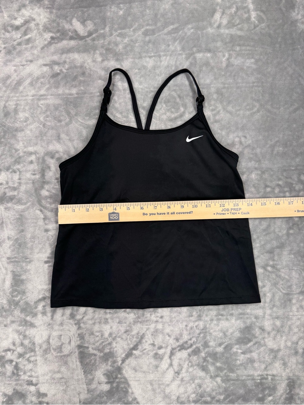 Nike Lightly Lined Black Slim Crossback Sports Tank - Picture 8 of 9